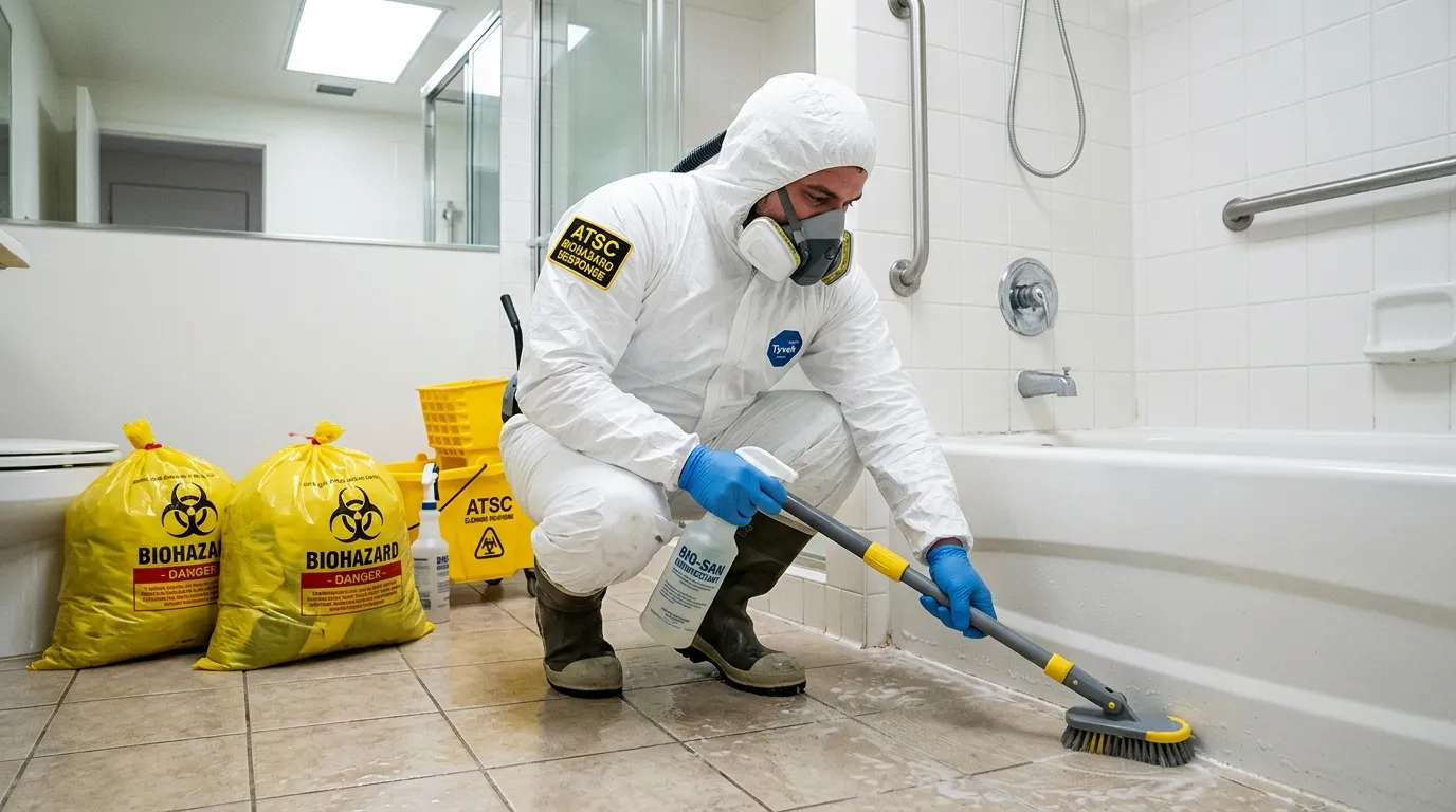 Decontamination equipment deployed for Blood Cleanup in Woodfin